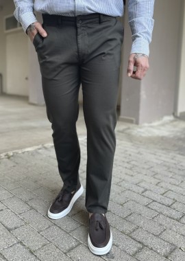 Dynamo ανδρικό χακί παντελόνι υφασμάτινο Chinos M1315L