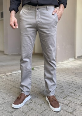Dynamo ανδρικό γκρι παντελόνι υφασμάτινο Chinos M1315G