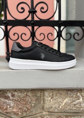 U.S. Polo Assn. ανδρικά ασπρόμαυρα casual sneakers CODY010ABLK