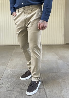 Lee Παντελόνι Chino Ελαστικό σε Slim Εφαρμογή Μπεζ 112342927