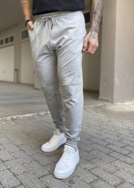 Dynamo ανδρική γκρι φόρμα με λάστιχο και τύπωμα στο πλάι AS417