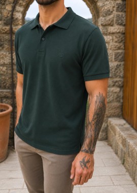 Origin ανδρική κυπαρισσί πικέ Polo μπλούζα Plus Size 252717K