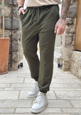 Ανδρική χακί αθλητική φόρμα με λάστιχο PR2630X