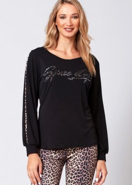 ΜΑΥΡΗ ΜΠΛΟΥΖΑ ΜΕ ΤΥΠΩΜΑ ANIMAL