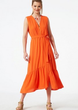 ΠΟΡΤΟΚΑΛΙ ΜΑΞΙ ΦΟΡΕΜΑ ΜΕ ΧΡΥΣΕΣ ΛΕΠΤΟΜΕΡΕΙΕΣ