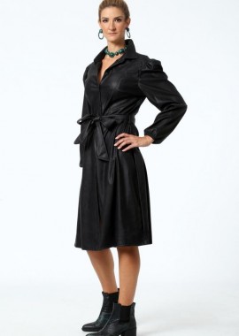 ΜΑΥΡΟ ΣΕΜΙΖΙΕ ΦΟΡΕΜΑ ΑΠΟ ΔΕΡΜΑΤΙΝΗ