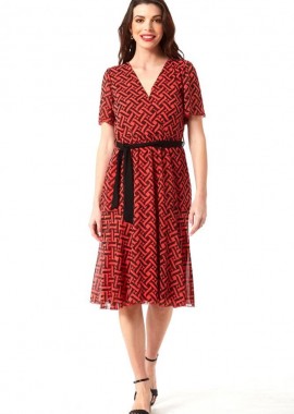 ΚΟΚΚΙΝΟ ΚΡΟΥΑΖΕ MIDI ΓΕΩΜΕΤΡΙΚΟ ΦΟΡΕΜΑ