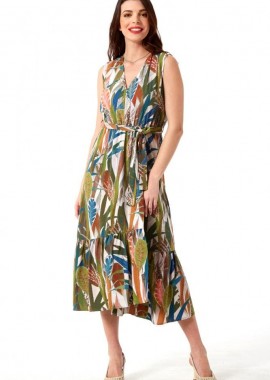 ΦΛΟΡΑΛ MIDI ΑΜΑΝΙΚΟ ΦΟΡΕΜΑ ΜΕ ΛΑΣΤΙΧΟ ΣΤΗ ΜΕΣΗ