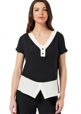 ΜΑΥΡΗ ΖΑΠΟΝΕ ΜΠΛΟΥΖΑ ΜΕ ΛΕΥΚΕΣ ΛΕΠΤΟΜΕΡΕΙΕΣ