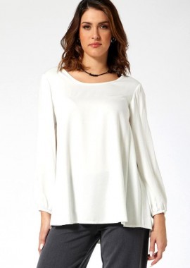 ΕΚΡΟΥ ΜΠΛΟΥΖΑ ΜΕ ΛΑΣΤΙΧΟ ΣΤΑ ΜΑΝΙΚΙΑ