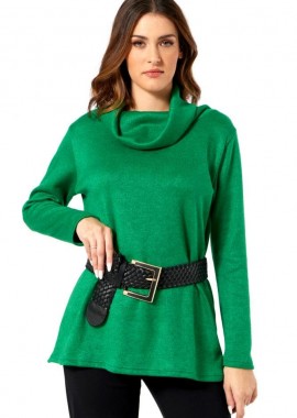 ΠΡΑΣΙΝΗ ΠΛΕΚΤΗ ΜΠΛΟΥΖΑ ΜΕ ΧΑΛΑΡΟ ΖΙΒΑΓΚΟ