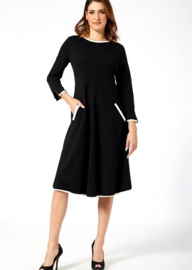 ΜΑΥΡΟ ΦΟΡΕΜΑ ΜΕ ΑΣΠΡΟ ΡΕΛΙ