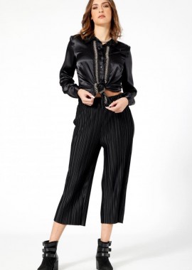 Anna Raxevsky - ΜΑΥΡΗ ΠΛΙΣΕ ZIP CULOTTE