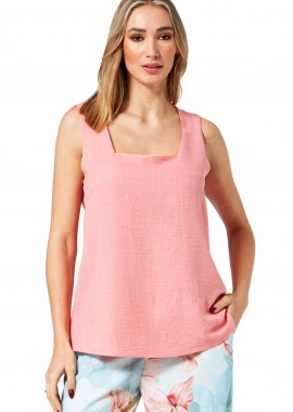 ΡΟΖ ΑΜΑΝΙΚΗ ΜΠΛΟΥΖΑ LINEN-LOOK