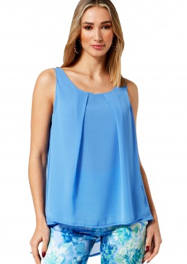 ΓΑΛΑΖΙΟ ΑΜΑΝΙΚΟ ΤΟΠ ΜΟΥΣΕΛΙΝΑ ΜΕ ΠΙΕΤΕΣ