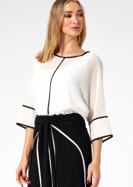 ΕΚΡΟΥ ΜΠΛΟΥΖΑ ΜΟΥΣΕΛΙΝΑ ΜΕ ΔΙΑΚΟΣΜΗΤΙΚΑ ΡΕΛΙΑ