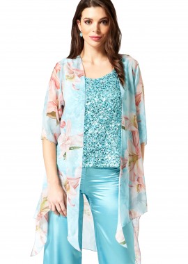 ΦΛΟΡΑΛ ΖΑΚΕΤΑ ΜΟΥΣΕΛΙΝΑ ΜΕ ΜΥΤΕΣ