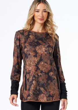 ΦΛΟΡΑΛ ΠΛΕΚΤΗ ΜΠΛΟΥΖΑ ΜΕ ΜΑΥΡΕΣ ΜΑΝΣΕΤΕΣ