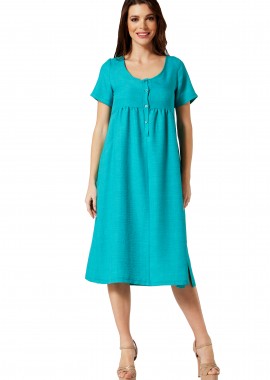 ΠΕΤΡΟΛ ΦΟΡΕΜΑ OVERSIZED ΜΕ ΤΣΕΠΕΣ LINEN-LOOK