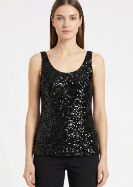 ΜΑΥΡΟ ΑΜΑΝΙΚΟ ΤΟΠ ΜΕ ΠΑΓΙΕΤΑ