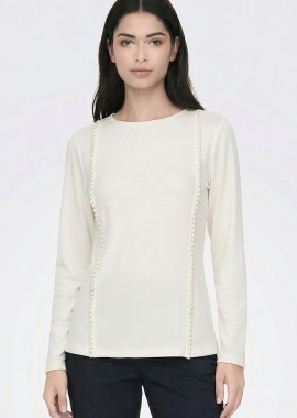 ΕΚΡΟΥ ΠΛΕΚΤΗ ΜΠΛΟΥΖΑ ΜΕ ΠΕΡΛΕΣ