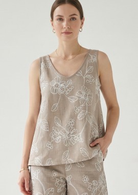 ΜΠΕΖ ΚΕΝΤΗΤΗ ΑΜΑΝΙΚΗ ΜΠΛΟΥΖΑ LINEN-LOOK