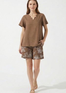 Anna Raxevsky - ΚΑΦΕ ΚΕΝΤΗΤΗ ΒΕΡΜΟΥΔΑ LINEN-LOOK