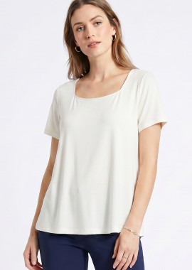 ΕΚΡΟΥ ΜΠΛΟΥΖΑ ΜΕ ΤΕΤΡΑΓΩΝΟ ΛΑΙΜΟ