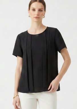 ΜΑΥΡΗ ΜΠΛΟΥΖΑ ΜΕ ΠΙΕΤΕΣ