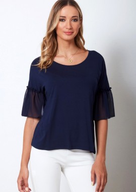 ΜΠΛΕ ΜΠΛΟΥΖΑ ΜΕ ΒΟΛΑΝ ΜΑΝΙΚΙΑ