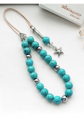 Κομπολόι με Αχάτες Τυρκουάζ KO100