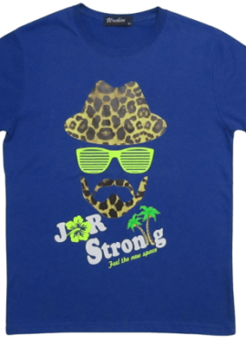 BEST FASHION ΕΦΗΒΙΚΟ ΚΟΝTΟΜΑΝΙΚΟ T-SHIRT 0001 - μπλε ΜΠΛΕ