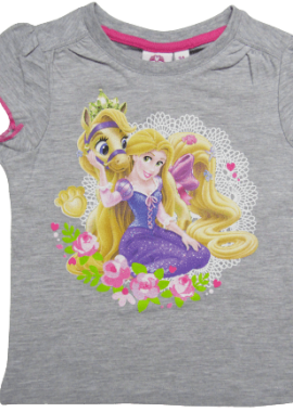 ©DISNEY ΠΑΙΔΙΚΟ T-SHIRT RAPUNZEL PRINCESS 0446 - γκρι ΓΚΡΙ