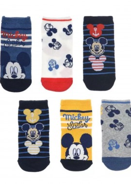©DISNEY ΒΡΕΦΙΚΕΣ ΚΑΛΤΣΕΣ MICKEY MOUSE 3τεμ. 1817 - μπλε ΚΙΤΡΙΝΟ