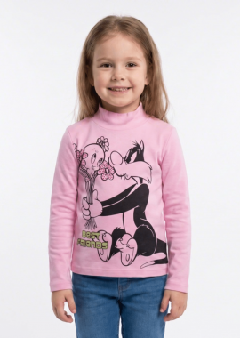 LOONEY TUNES ΠΑΙΔΙΚΗ ΜΑΚΡΥΜΑΝΙΚΗ ΜΠΛΟΥΖΑ WB61M143 - ροζ ΡΟΖ