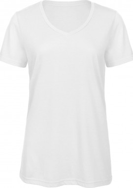 Γυναικείο T-Shirt Triblend με V λαιμόκοψη TW058 B&C Triblend /women White