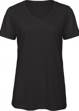Γυναικείο T-Shirt Triblend με V λαιμόκοψη TW058 B&C Triblend /women Black