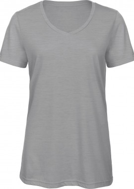 Γυναικείο T-Shirt Triblend με V λαιμόκοψη TW058 B&C Triblend /women Heather Light Grey
