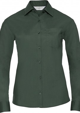 Μακρυμάνικο γυναικείο πουκάμισο Russell R-934F-0 Bottle Green