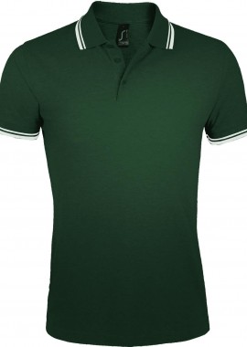 - Ανδρικό πόλο πικέ Pasadena Men SOLS 00577 Forest Green/White