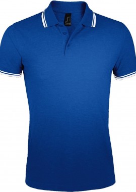 - Ανδρικό πόλο πικέ Pasadena Men SOLS 00577 Royal/White