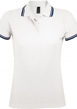 - Γυναικείο πόλο πικέ Pasadena Women SOLS 00578 White/Navy