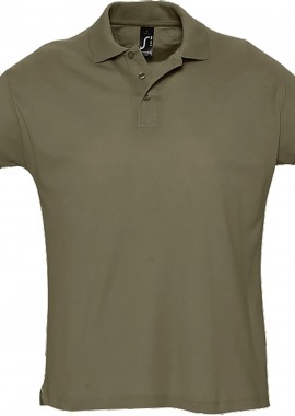 - Ανδρικό πόλο πικέ Summer II SOLS 11342 Army