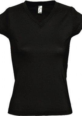 Γυναικείο T-shirt Moon SOLS 11388 Deep Black