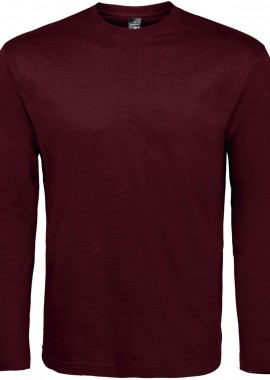 - Μακρυμάνικο T-Shirt Monarch SOLS 11420 Oxblood