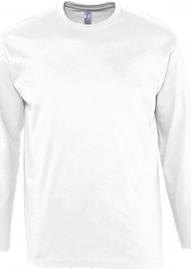 - Μακρυμάνικο T-Shirt Monarch SOLS 11420 White