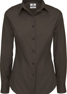 Μακρυμάνικο πουκάμισο B & C Black Tie LSL Women Coffee Bean