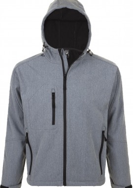 - Ανδρικό softshell με κουκούλα Replay Men SOLS 46602 Grey Melange