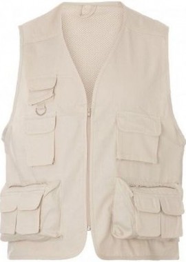 Γιλέκο ρεπόρτερ με δίχτυ επένδυση Rise About Basics 00108 Natural