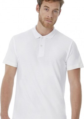 - Ανδρική μπλούζα Polo Pique B & C ID.001 White